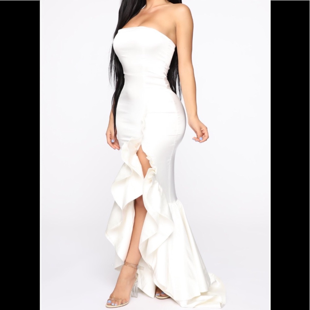 White Satin Gown